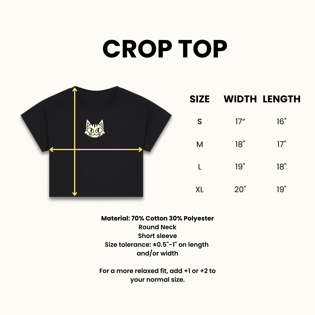 I Heart Tiny Pusa Cropped Tee (Crop Top)