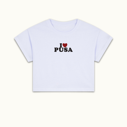 I Heart Tiny Pusa Cropped Tee (Crop Top)