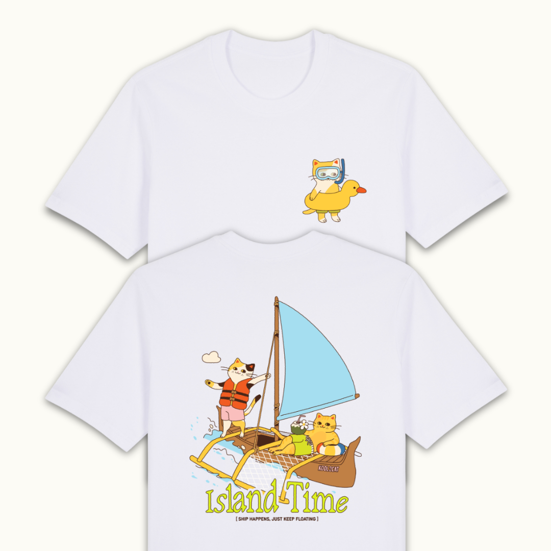 Buhay Isla - Pinoy Summer Island Vibes Cat Shirt (Classic Tee)