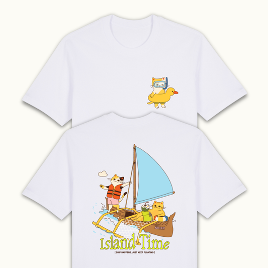 Buhay Isla - Pinoy Summer Island Vibes Cat Shirt (Classic Tee)