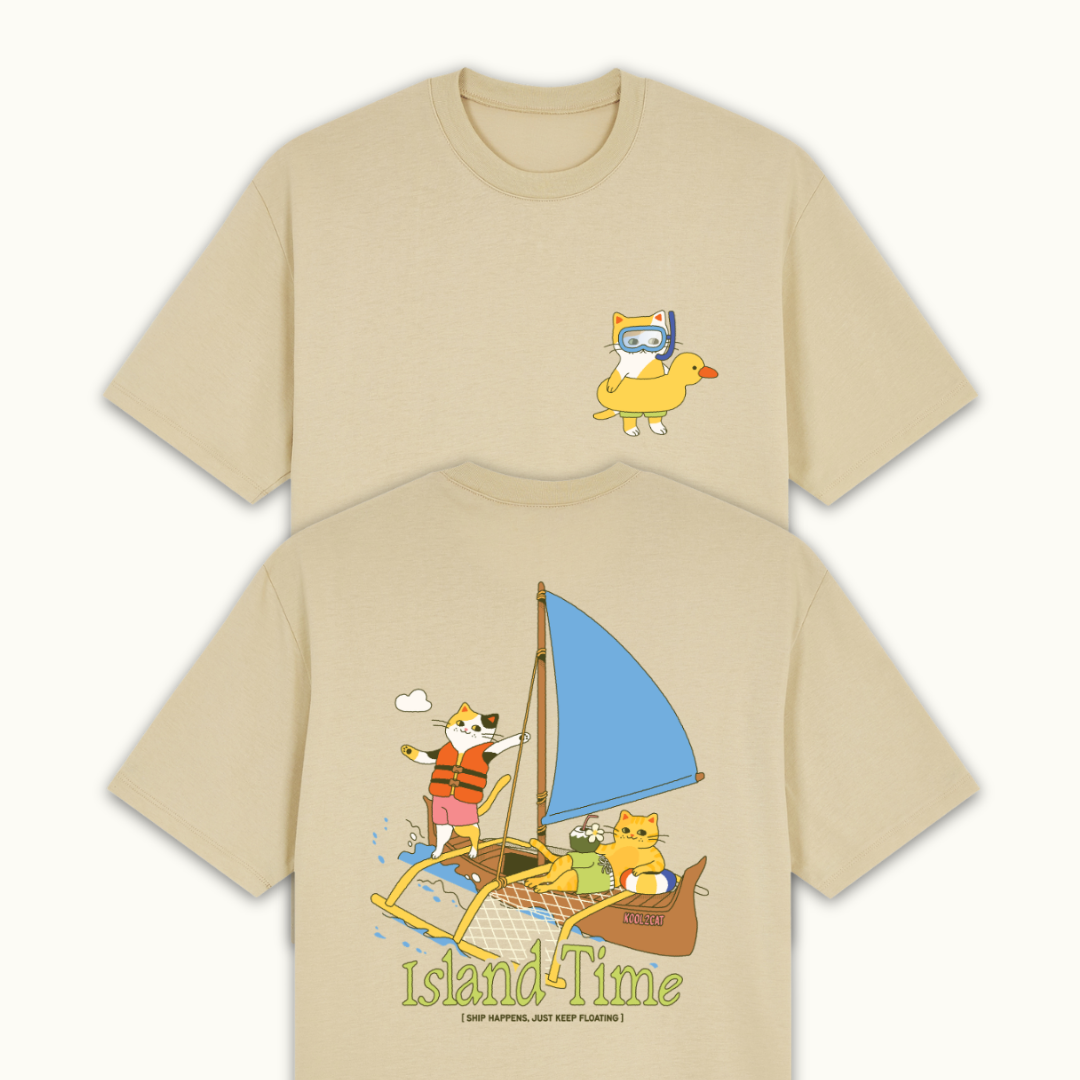 Buhay Isla - Pinoy Summer Island Vibes Cat Shirt (Classic Tee)