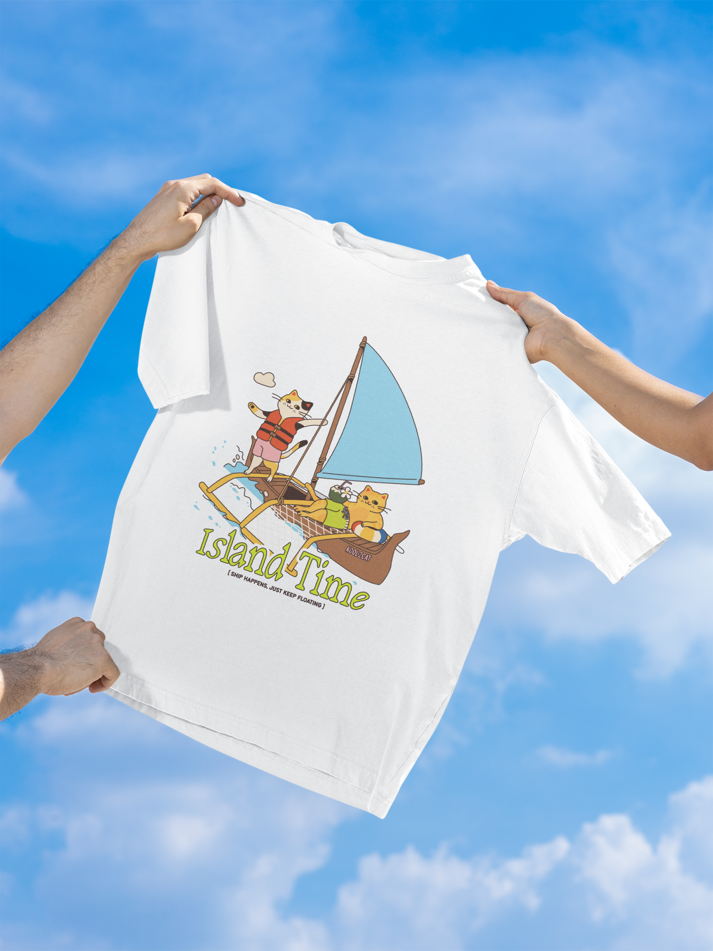 Buhay Isla - Pinoy Summer Island Vibes Cat Shirt (Classic Tee)