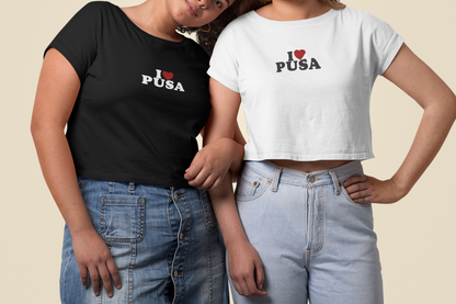 I Heart Tiny Pusa Cropped Tee (Crop Top)